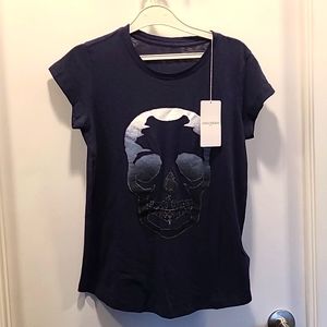 NWT s.S Zadig & Voltaire skinny degrade skull tee